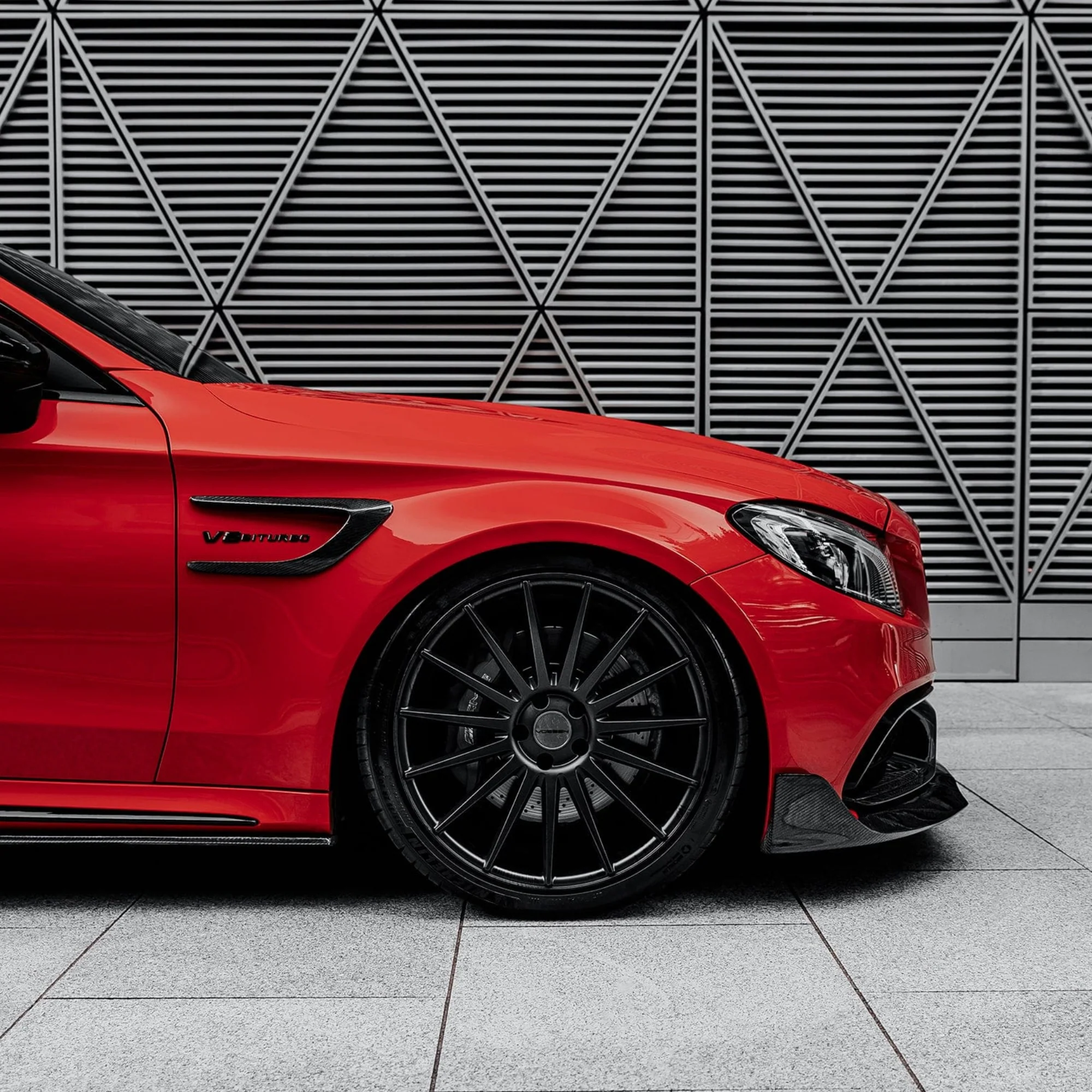 CT CARBON External Styling MERCEDES C63/C63S W205 COUPE CARBON FIBRE WING TRIMS