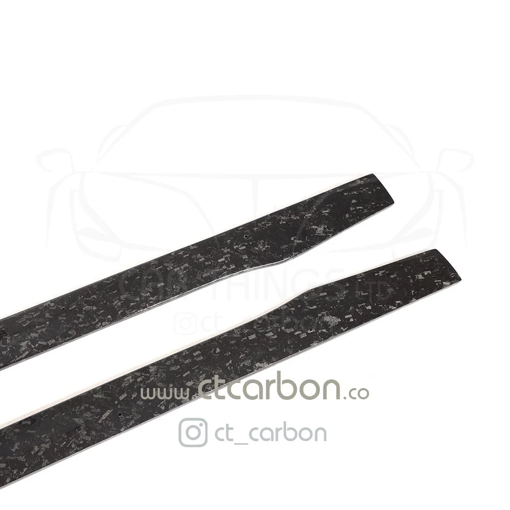 CT CARBON Side Skirts MERCEDES C63/C63S W205 COUPE & SALOON FORGED CARBON FIBRE SIDE SKIRTS - D STYLE