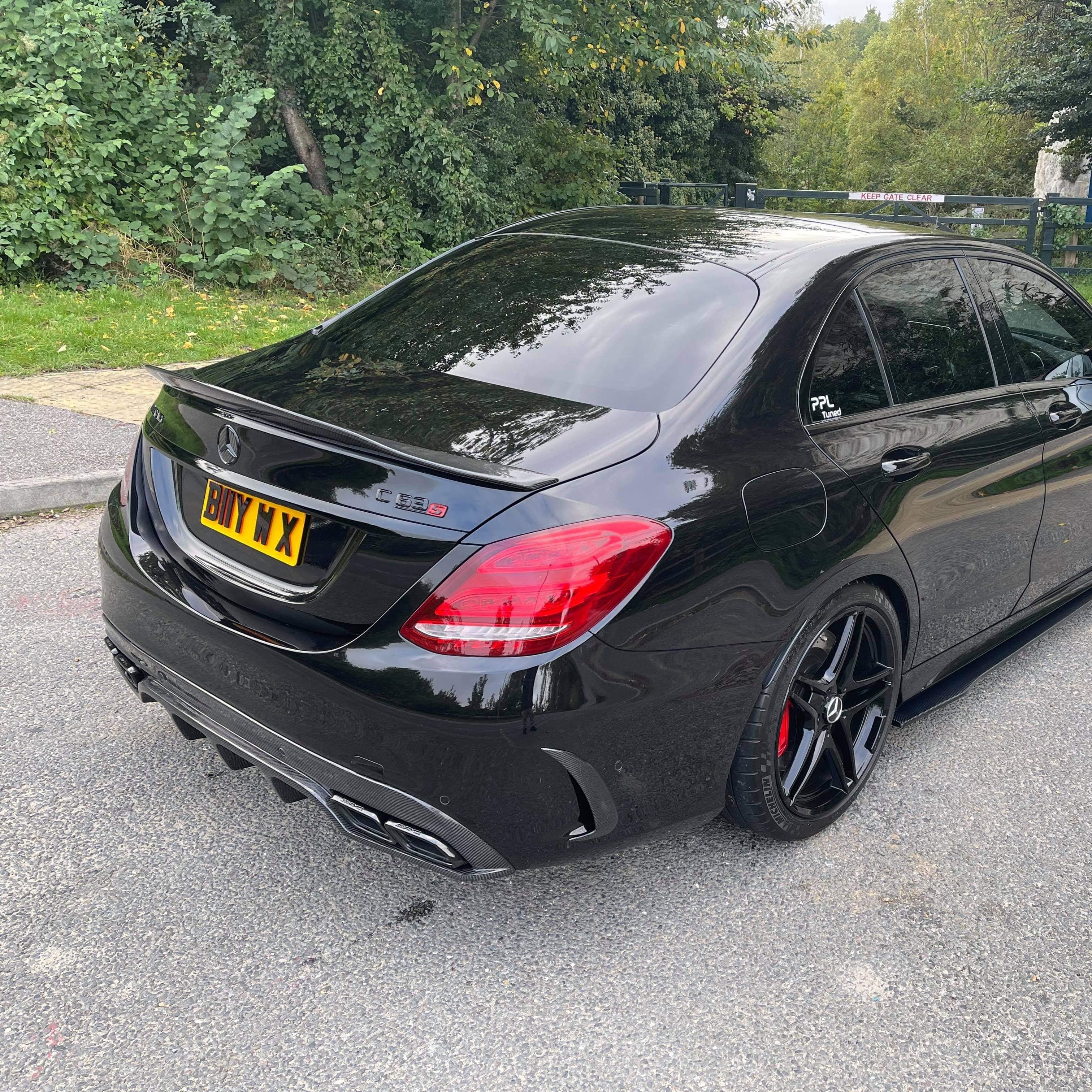 CT CARBON Spoiler MERCEDES C63/C63S W205 SALOON CARBON SPOILER - DUCKTAIL PS STYLE