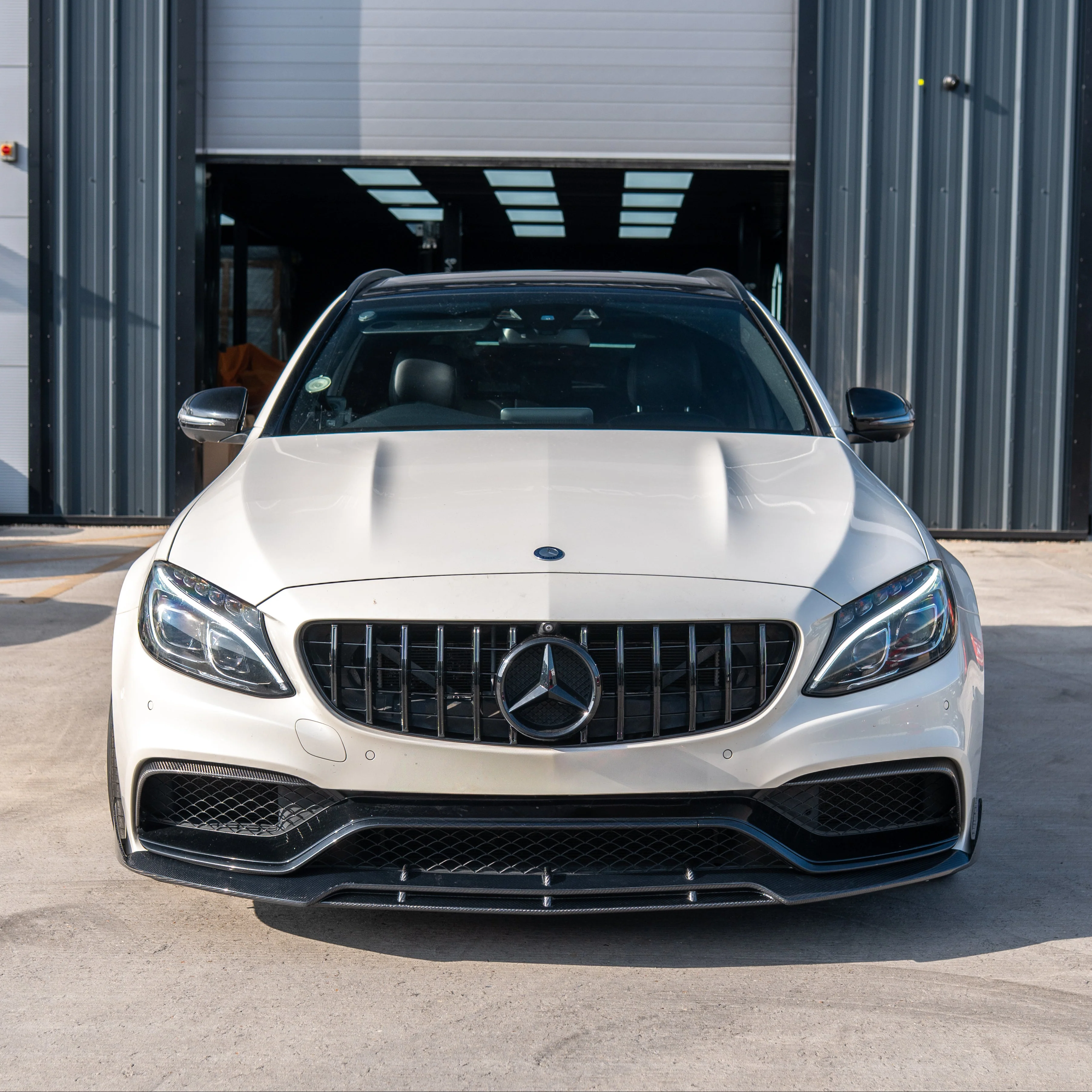 MERCEDES C63 W205 SALOON/ESTATE CARBON FIBRE SPLITTER - B-STYLE-Splitter-CT CARBON-CT Carbon - High-quality carbon fiber and gloss black aerodynamic parts for premium sports and luxury vehicles.