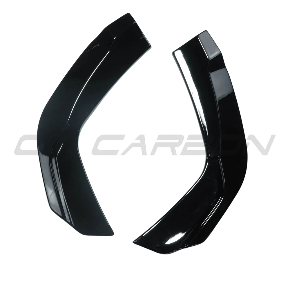 MERCEDES V177 2018-CURRENT A-CLASS GLOSS BLACK REAR BUMPER CORNERS-Accessories-BLAK BY CT-CT Carbon - High-quality carbon fiber and gloss black aerodynamic parts for premium sports and luxury vehicles.