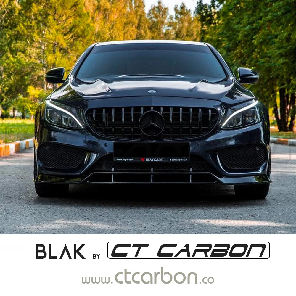 BLAK BY CT GRILLE MERCEDES W205 C CLASS 2019+ BLACK GRILLE (WITH CAMERA) - BLAK BY CT CARBON