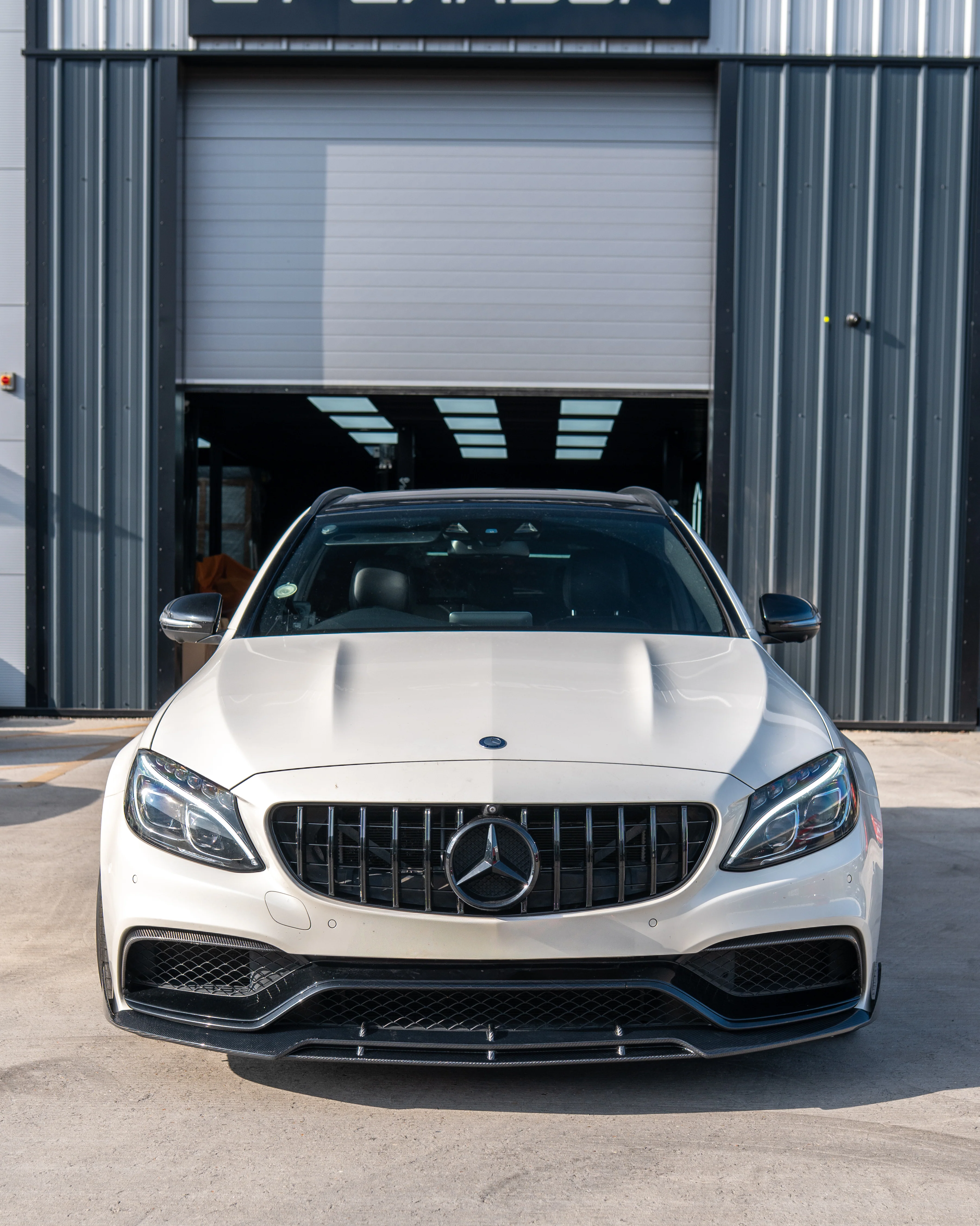 MERCEDES C63 W205 SALOON/ESTATE CARBON FIBRE SPLITTER - B-STYLE-Splitter-CT CARBON-CT Carbon - High-quality carbon fiber and gloss black aerodynamic parts for premium sports and luxury vehicles.