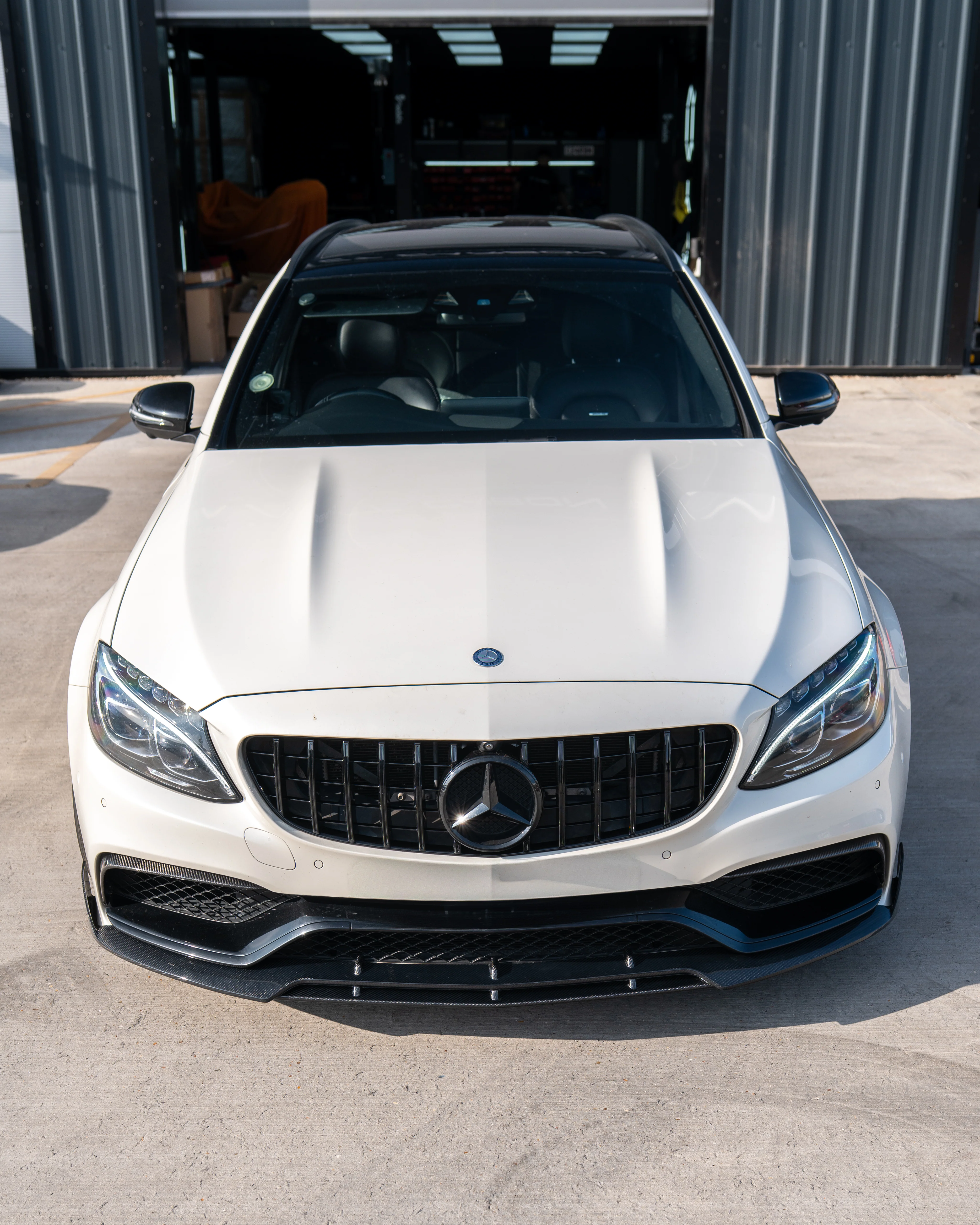 MERCEDES C63 W205 SALOON/ESTATE CARBON FIBRE SPLITTER - B-STYLE-Splitter-CT CARBON-CT Carbon - High-quality carbon fiber and gloss black aerodynamic parts for premium sports and luxury vehicles.