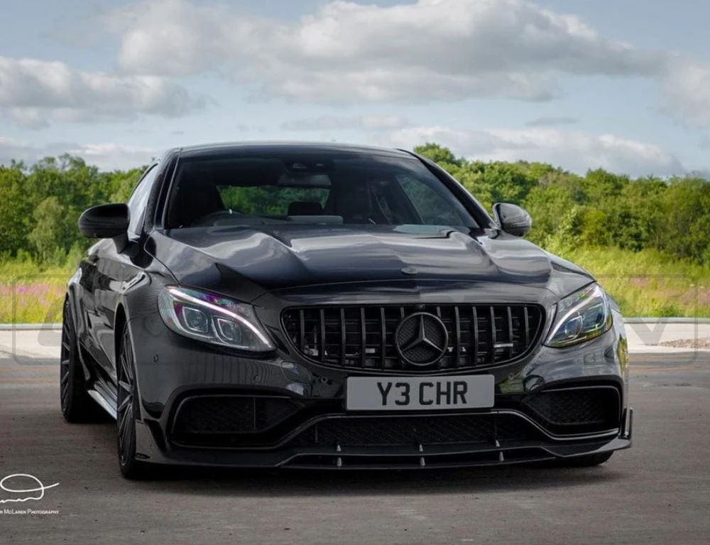BLAK BY CT Grille MERCEDES W205 C63 AMG 2014-2018 AMG GT BLACK GRILLE (WITHOUT CAMERA)