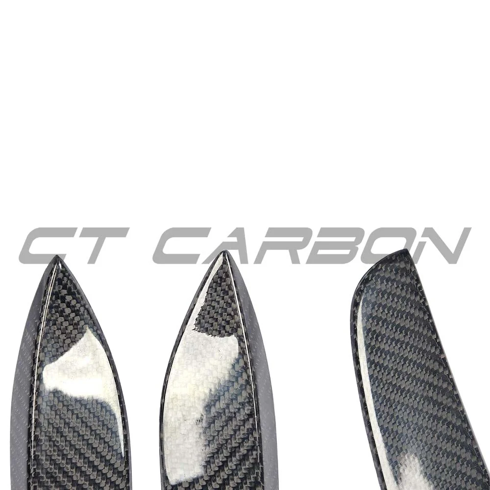 MERCEDES W205 C63 & C63S FRONT BUMPER CARBON FIBRE CANARDS / FINS