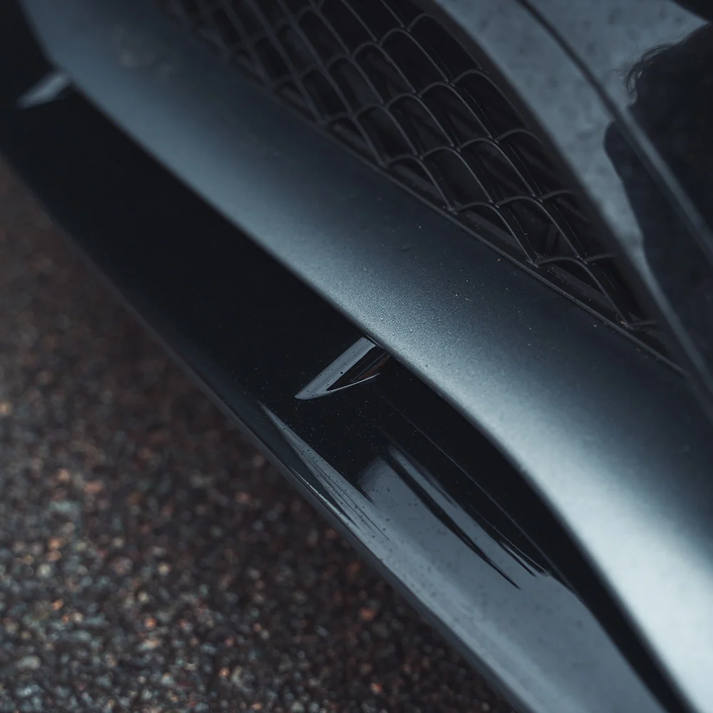 MERCEDES W205 C63 COUPE GLOSS BLACK SPLITTER-Splitter-BLAK BY CT-CT Carbon - High-quality carbon fiber and gloss black aerodynamic parts for premium sports and luxury vehicles.