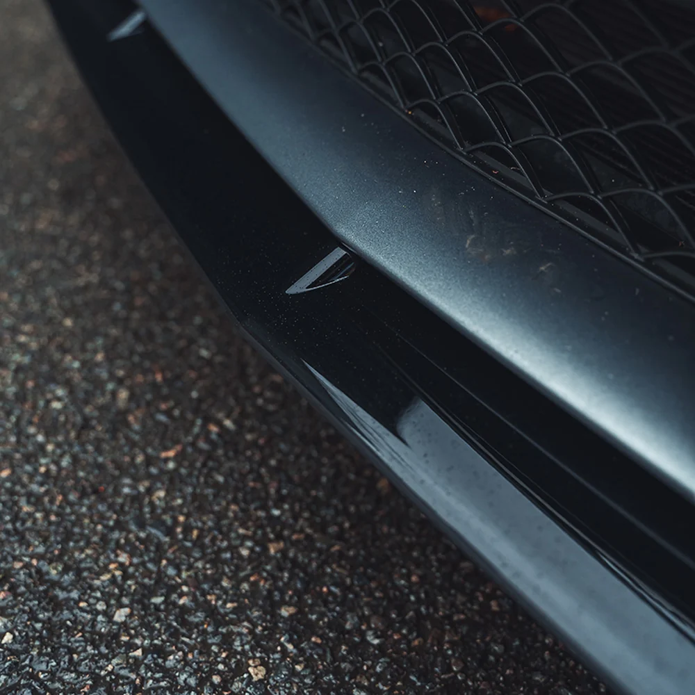 MERCEDES W205 C63 COUPE GLOSS BLACK SPLITTER-Splitter-BLAK BY CT-CT Carbon - High-quality carbon fiber and gloss black aerodynamic parts for premium sports and luxury vehicles.