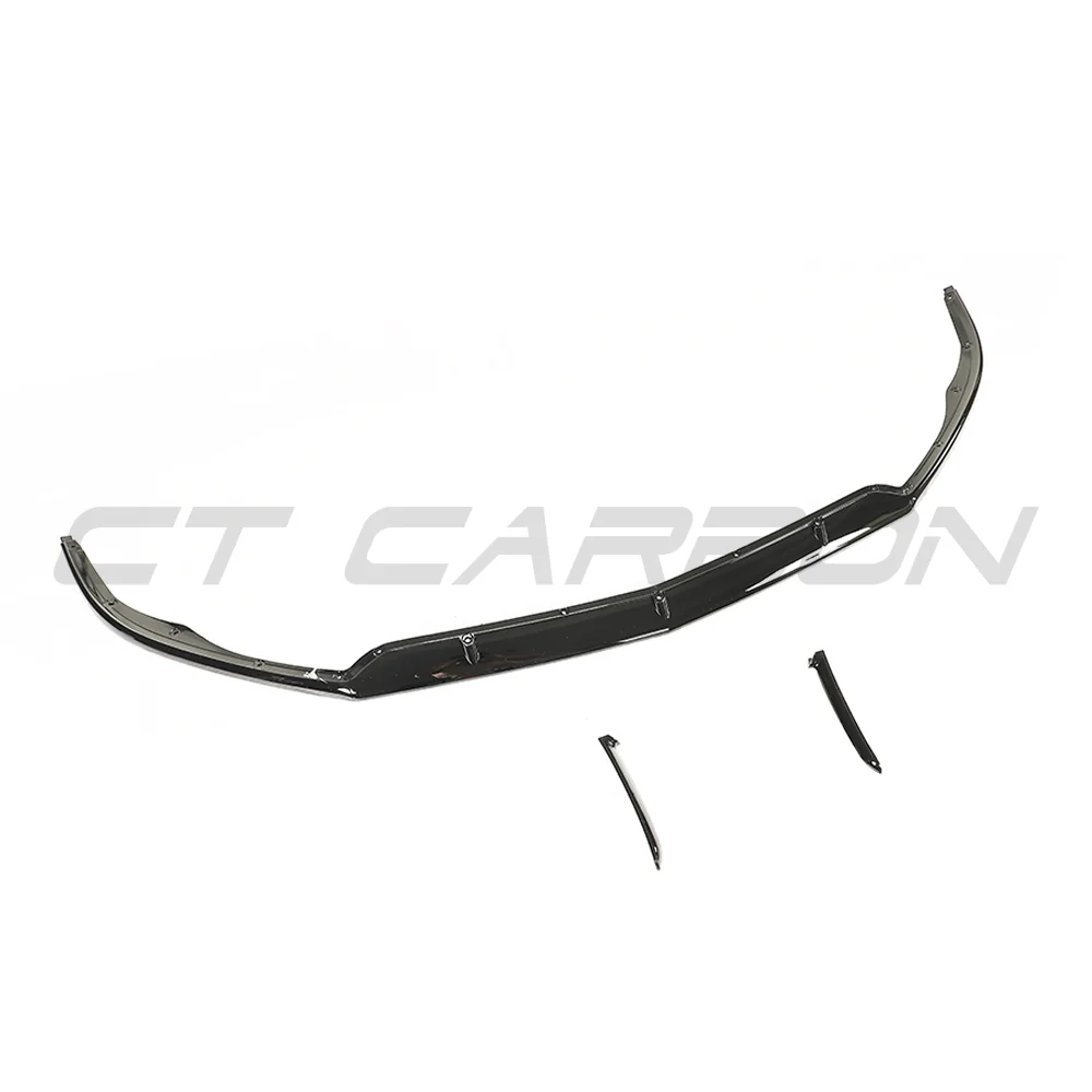 MERCEDES W205 C63 COUPE GLOSS BLACK SPLITTER-Splitter-BLAK BY CT-CT Carbon - High-quality carbon fiber and gloss black aerodynamic parts for premium sports and luxury vehicles.