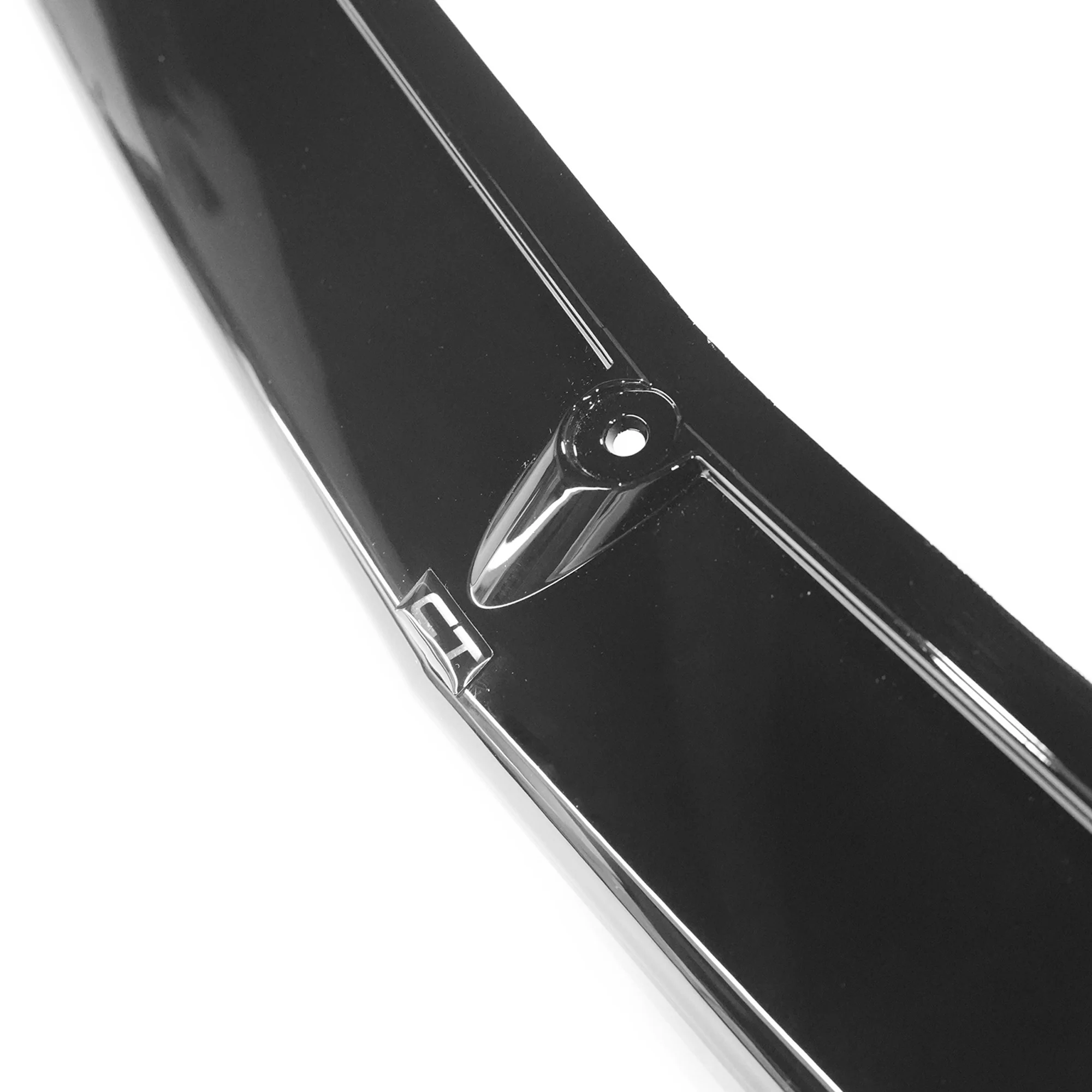 MERCEDES W205 C63 COUPE GLOSS BLACK SPLITTER-Splitter-BLAK BY CT-CT Carbon - High-quality carbon fiber and gloss black aerodynamic parts for premium sports and luxury vehicles.