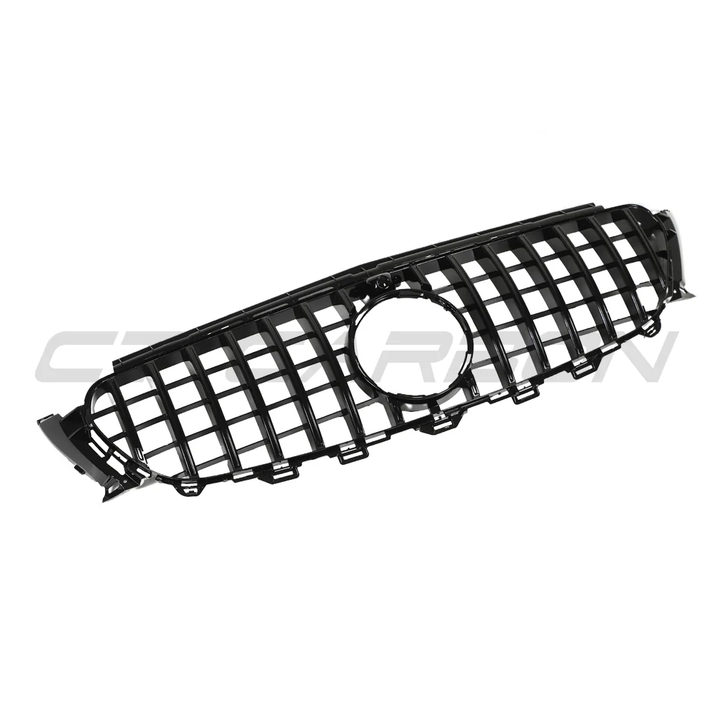 MERCEDES W213 & C238 2020-2024 E-CLASS GLOSS BLACK PANAMERICA GRILLE-Grille-BLAK BY CT-CT Carbon - High-quality carbon fiber and gloss black aerodynamic parts for premium sports and luxury vehicles.