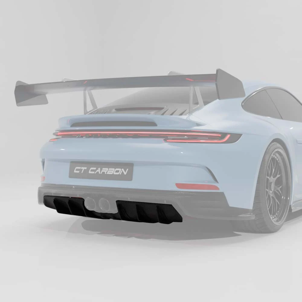 PORSCHE 911 992.1 & 992.2 GT3/GT3 RS & GT3 TOURING 2022-2024 CARBON FIBRE DIFFUSER - CT DESIGN