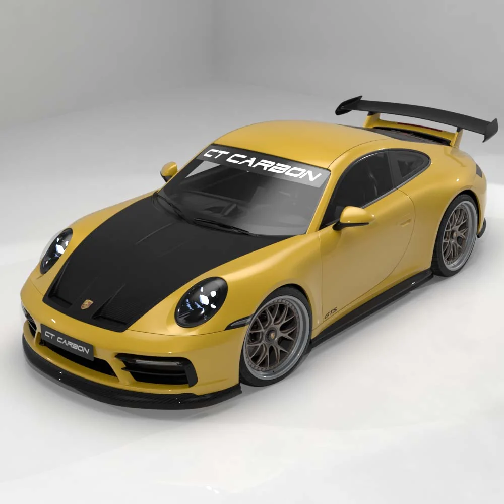 PORSCHE 911 992.1 GTS & CARRERA 2019-2024 CARBON FIBRE SPLITTER - CT DESIGN