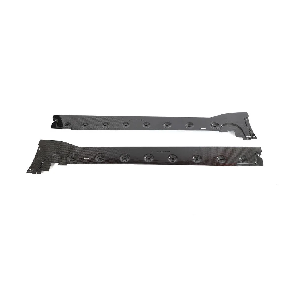PORSCHE 911 992 TURBO S CARBON FIBRE SIDE SKIRTS - CT DESIGN-Side Skirts-CT Carbon-CT Carbon - High-quality carbon fiber and gloss black aerodynamic parts for premium sports and luxury vehicles.