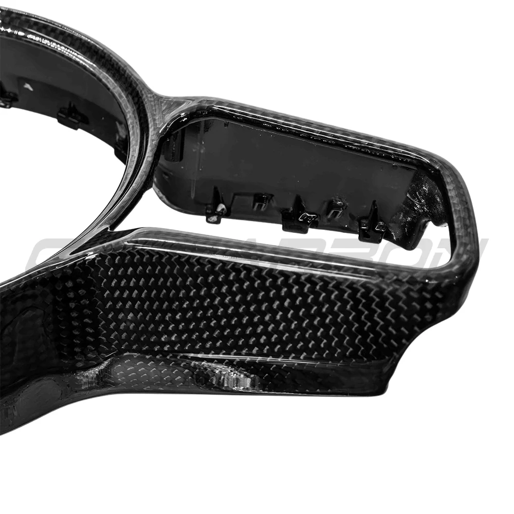 PORSCHE 911/CAYMAN/BOXSTER/CAYENNE/MACAN 2013+ STEERING WHEEL TRIM-Accessories-CT CARBON-CT Carbon - High-quality carbon fiber and gloss black aerodynamic parts for premium sports and luxury vehicles.