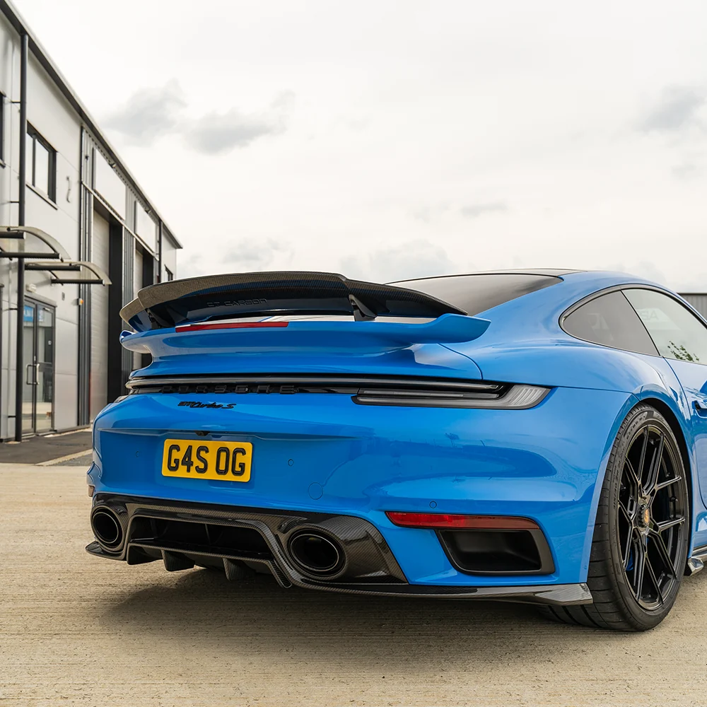 PORSCHE 911 (992) TURBO S CARBON FIBRE FULL KIT - CT DESIGN-Kit-CT Carbon-CT Carbon - High-quality carbon fiber and gloss black aerodynamic parts for premium sports and luxury vehicles.