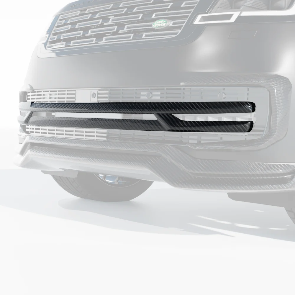 RANGE ROVER L460 2022+ CARBON FIBRE FRONT BUMPER GRILLE TRIM - CT DESIGN-Accessories-CT CARBON-CT Carbon - High-quality carbon fiber and gloss black aerodynamic parts for premium sports and luxury vehicles.