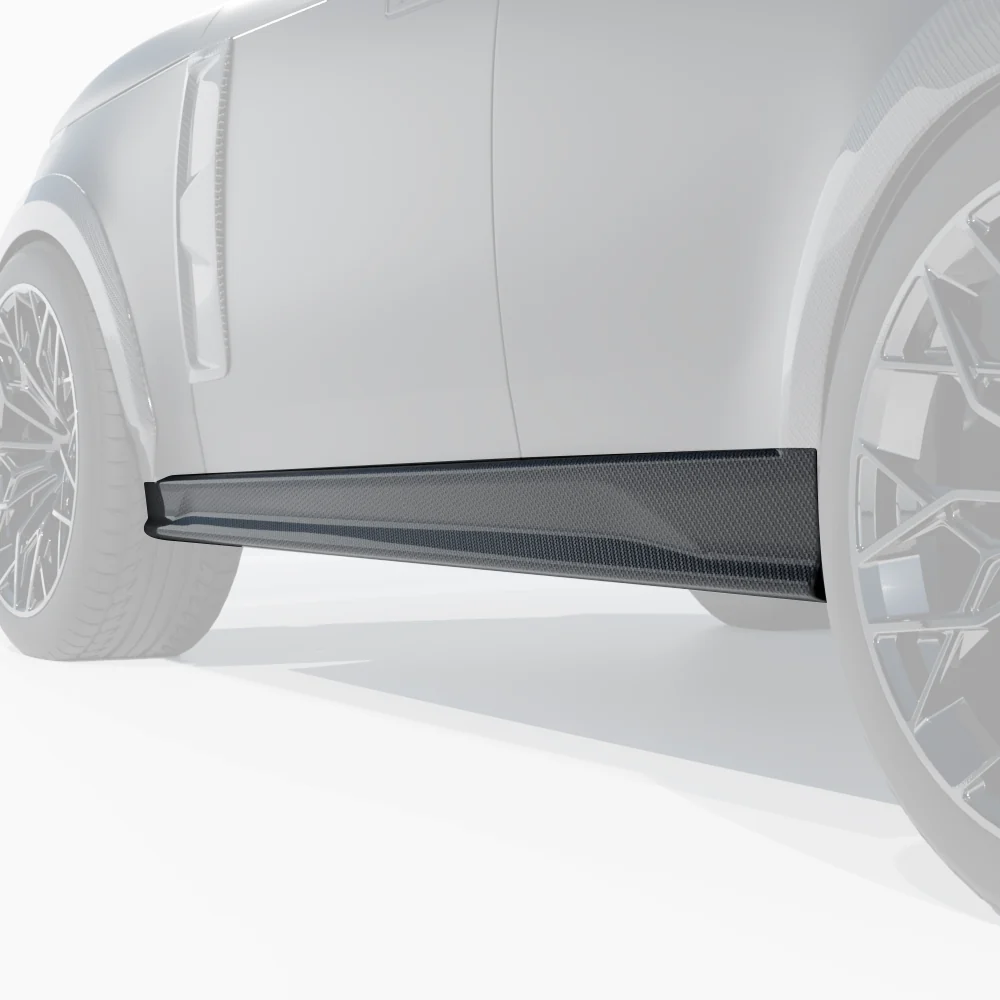 RANGE ROVER L460 2022+ CARBON FIBRE SIDE SKIRTS - CT DESIGN-Side Skirts-CT CARBON-CT Carbon - High-quality carbon fiber and gloss black aerodynamic parts for premium sports and luxury vehicles.