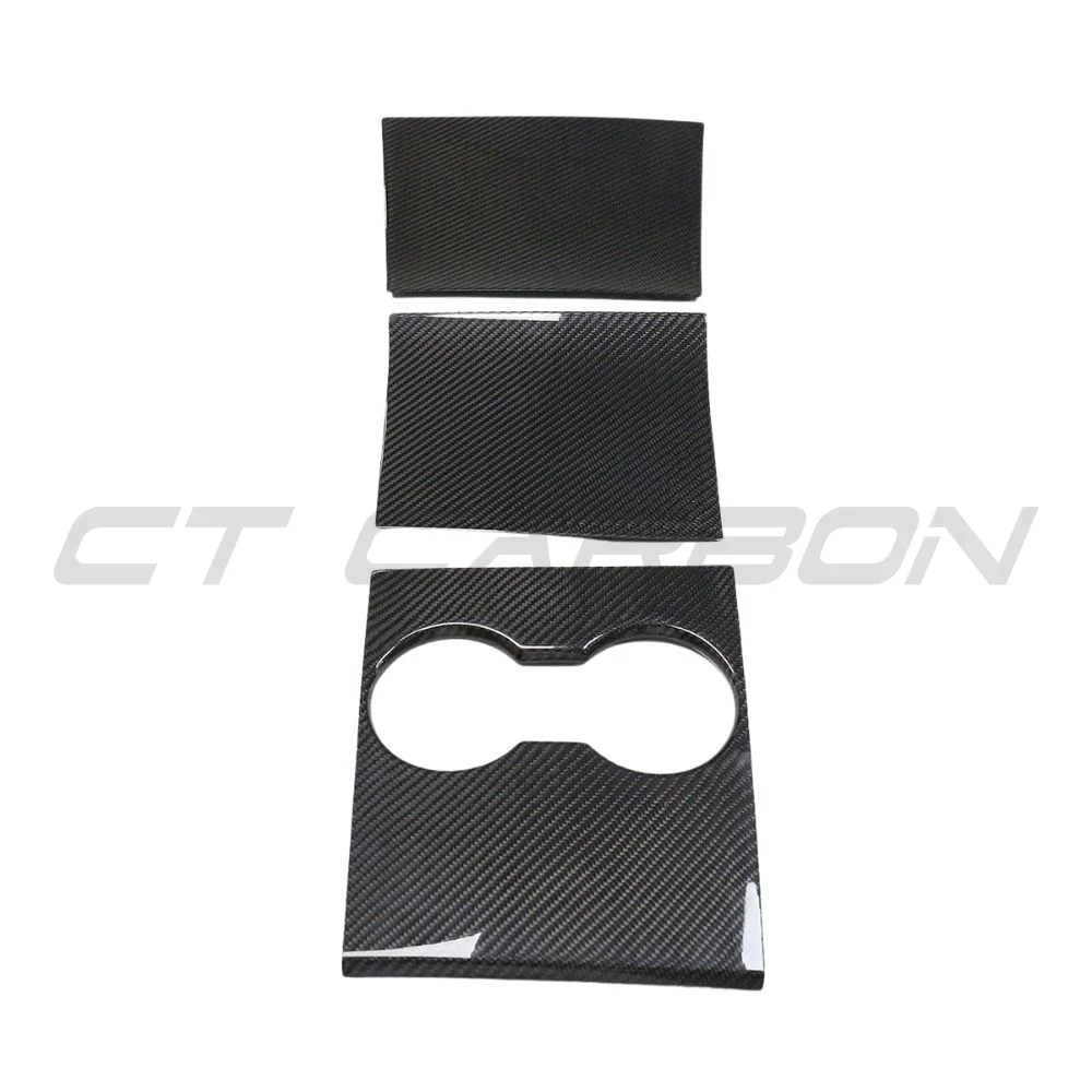 TESLA MODEL 3 2017-2023 CARBON FIBRE CENTRE CONSOLE ADD ON-Accessories-CT CARBON-CT Carbon - High-quality carbon fiber and gloss black aerodynamic parts for premium sports and luxury vehicles.