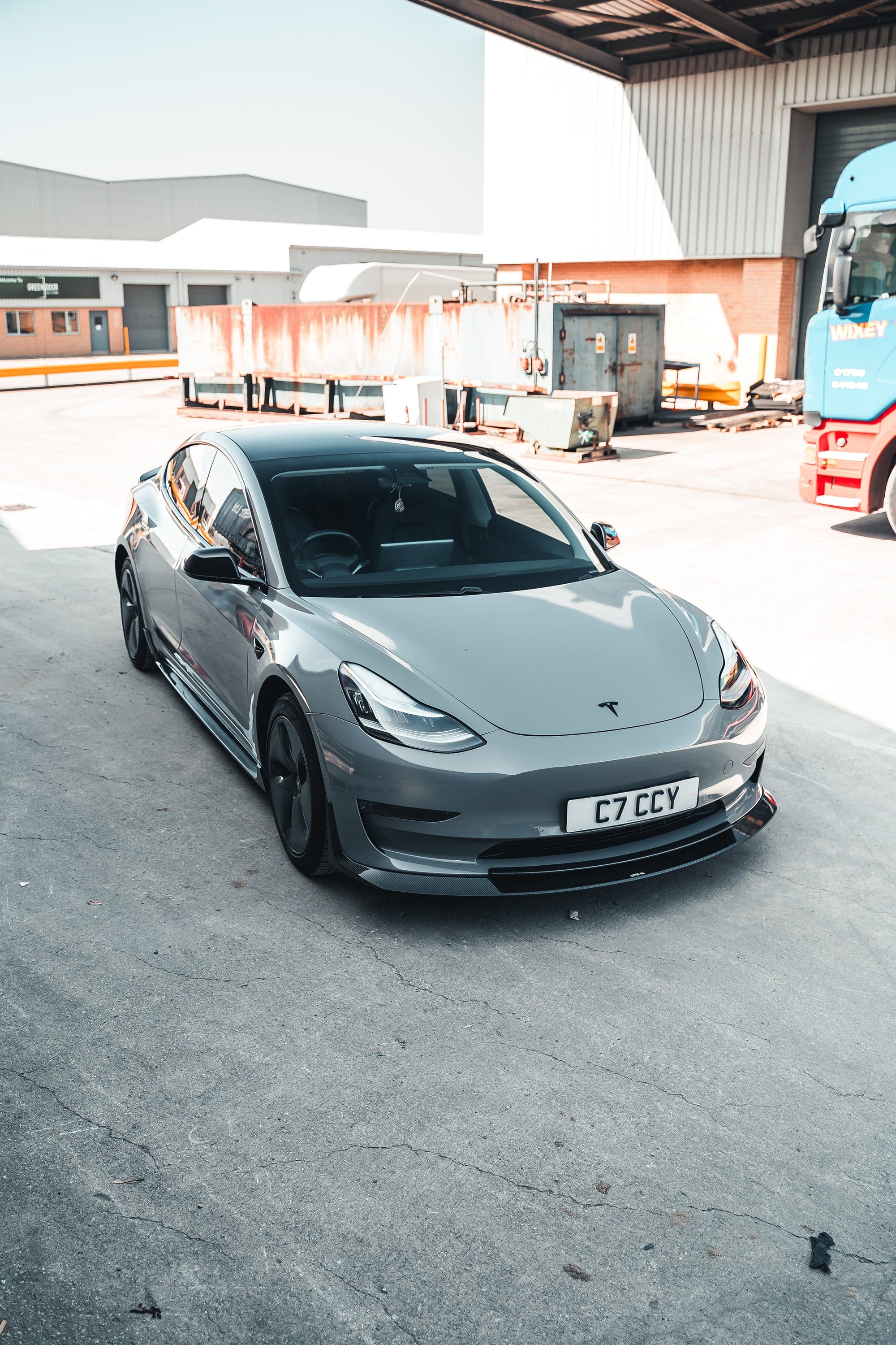 CT CARBON Vehicles & Parts TESLA MODEL 3 CARBON FIBRE FRONT SPLITTER - R STYLE