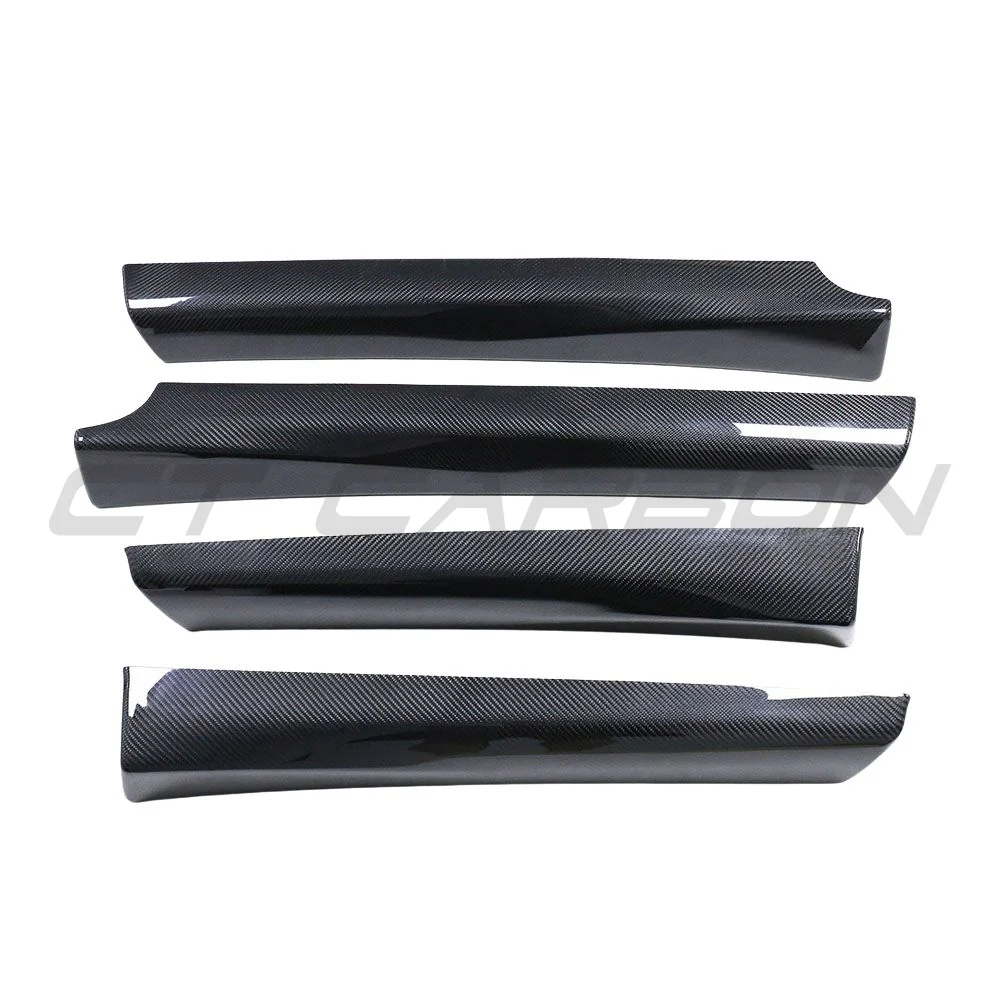 TESLA MODEL 3 2017-2023 CARBON FIBRE INTERIOR DOOR PANEL TRIM ADD ON-Accessories-CT CARBON-CT Carbon - High-quality carbon fiber and gloss black aerodynamic parts for premium sports and luxury vehicles.