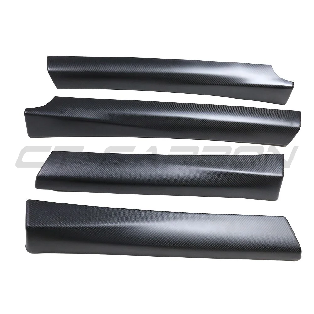 TESLA MODEL 3 2017-2023 CARBON FIBRE INTERIOR DOOR PANEL TRIM ADD ON-Accessories-CT CARBON-CT Carbon - High-quality carbon fiber and gloss black aerodynamic parts for premium sports and luxury vehicles.