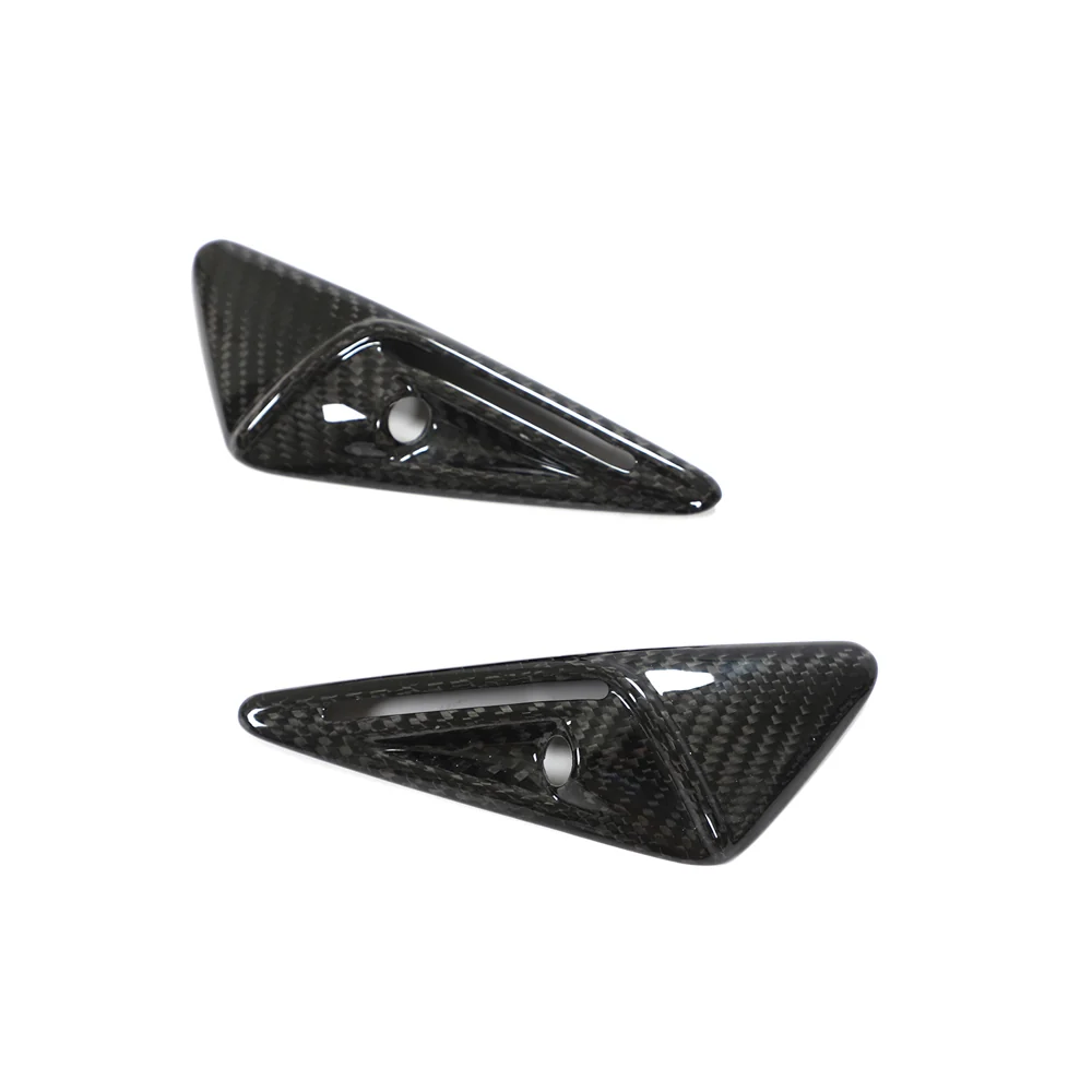 TESLA MODEL 3 2017-2023 CARBON FIBRE SIDE CAMERA COVER-Accessories-CT CARBON-CT Carbon - High-quality carbon fiber and gloss black aerodynamic parts for premium sports and luxury vehicles.
