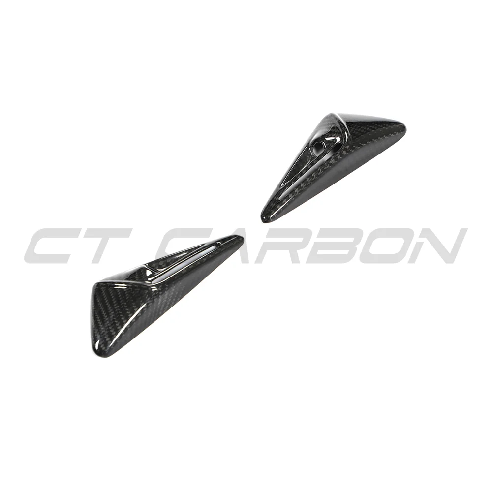 TESLA MODEL 3 2017-2023 CARBON FIBRE SIDE CAMERA COVER-Accessories-CT CARBON-CT Carbon - High-quality carbon fiber and gloss black aerodynamic parts for premium sports and luxury vehicles.