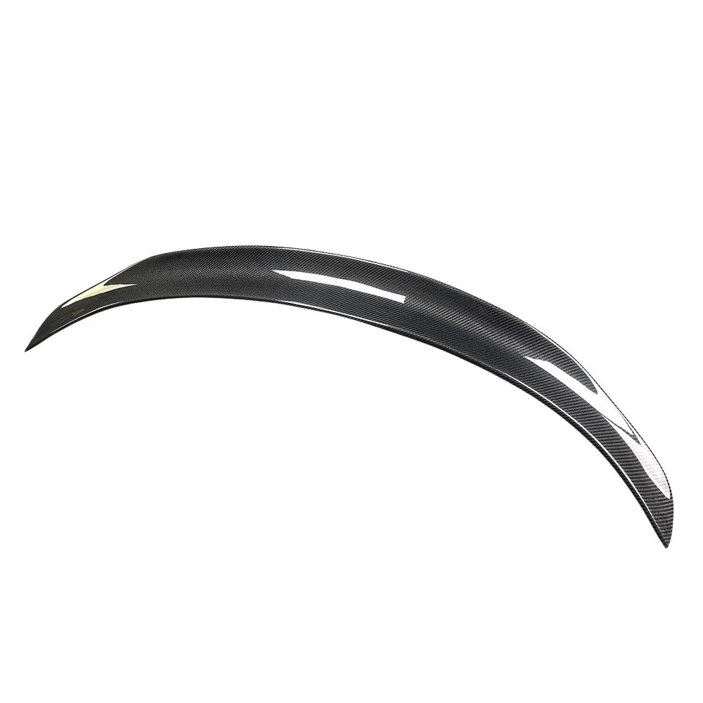 TESLA MODEL 3 2017-2023 CARBON FIBRE SPOILER - V5-Spoiler-CT CARBON-CT Carbon - High-quality carbon fiber and gloss black aerodynamic parts for premium sports and luxury vehicles.