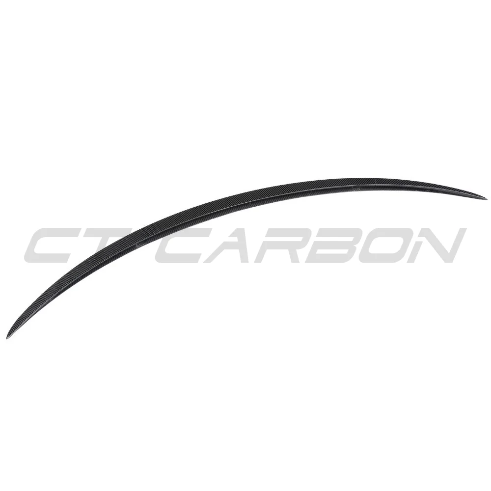 TESLA MODEL 3 2017-2023 CARBON FIBRE SPOILER - V1-Spoiler-CT CARBON-CT Carbon - High-quality carbon fiber and gloss black aerodynamic parts for premium sports and luxury vehicles.