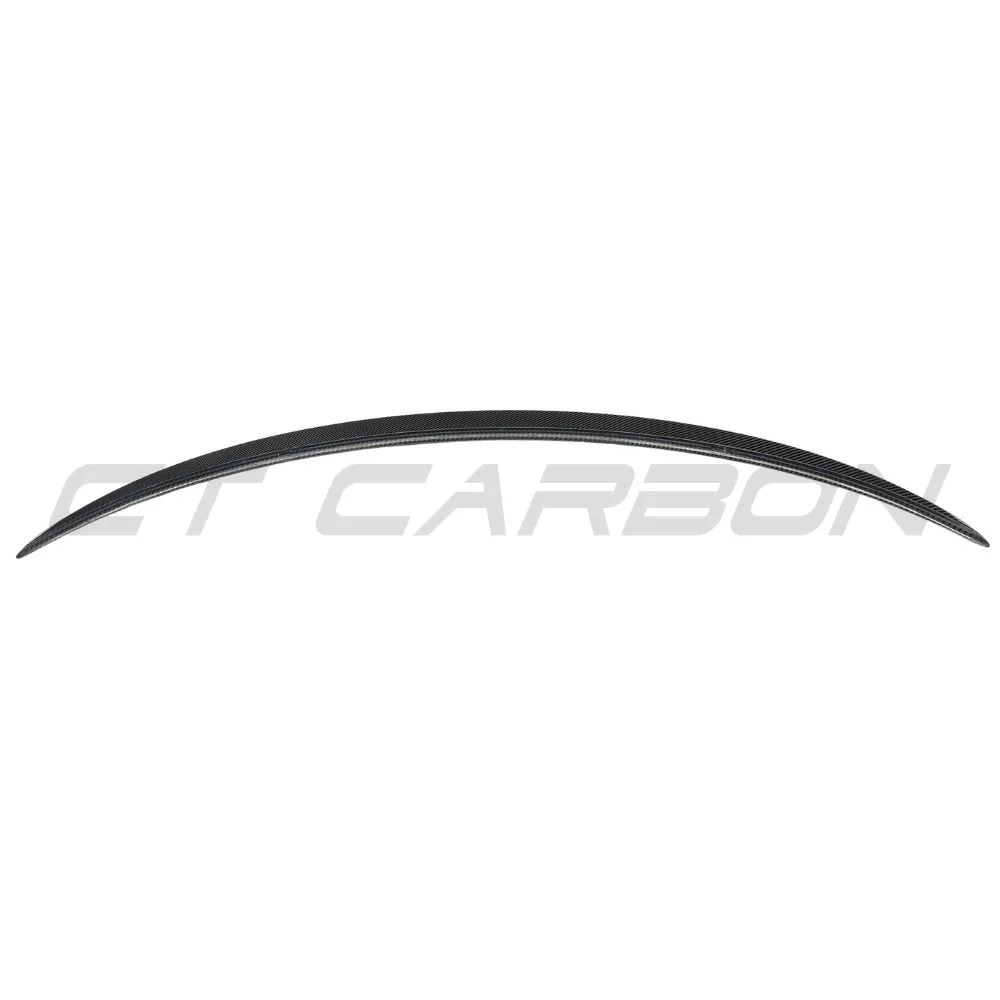 TESLA MODEL 3 2017-2023 CARBON FIBRE SPOILER - V1-Spoiler-CT CARBON-CT Carbon - High-quality carbon fiber and gloss black aerodynamic parts for premium sports and luxury vehicles.