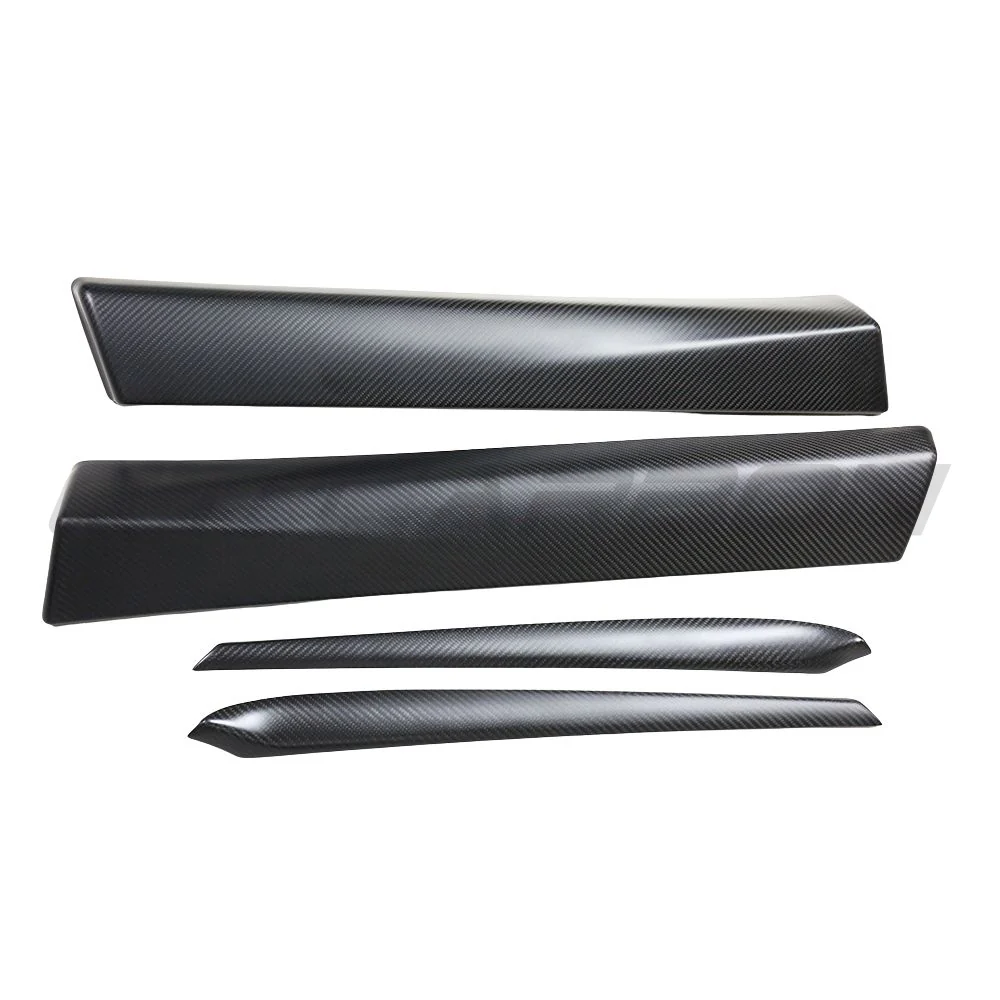 TESLA MODEL 3 2017-2023 MATTE CARBON FIBRE INTERIOR DOOR PANEL TRIM ADD ON-Accessories-CT CARBON-CT Carbon - High-quality carbon fiber and gloss black aerodynamic parts for premium sports and luxury vehicles.