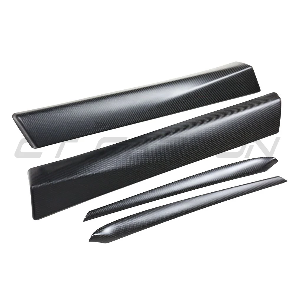 TESLA MODEL 3 2017-2023 MATTE CARBON FIBRE INTERIOR DOOR PANEL TRIM ADD ON-Accessories-CT CARBON-CT Carbon - High-quality carbon fiber and gloss black aerodynamic parts for premium sports and luxury vehicles.
