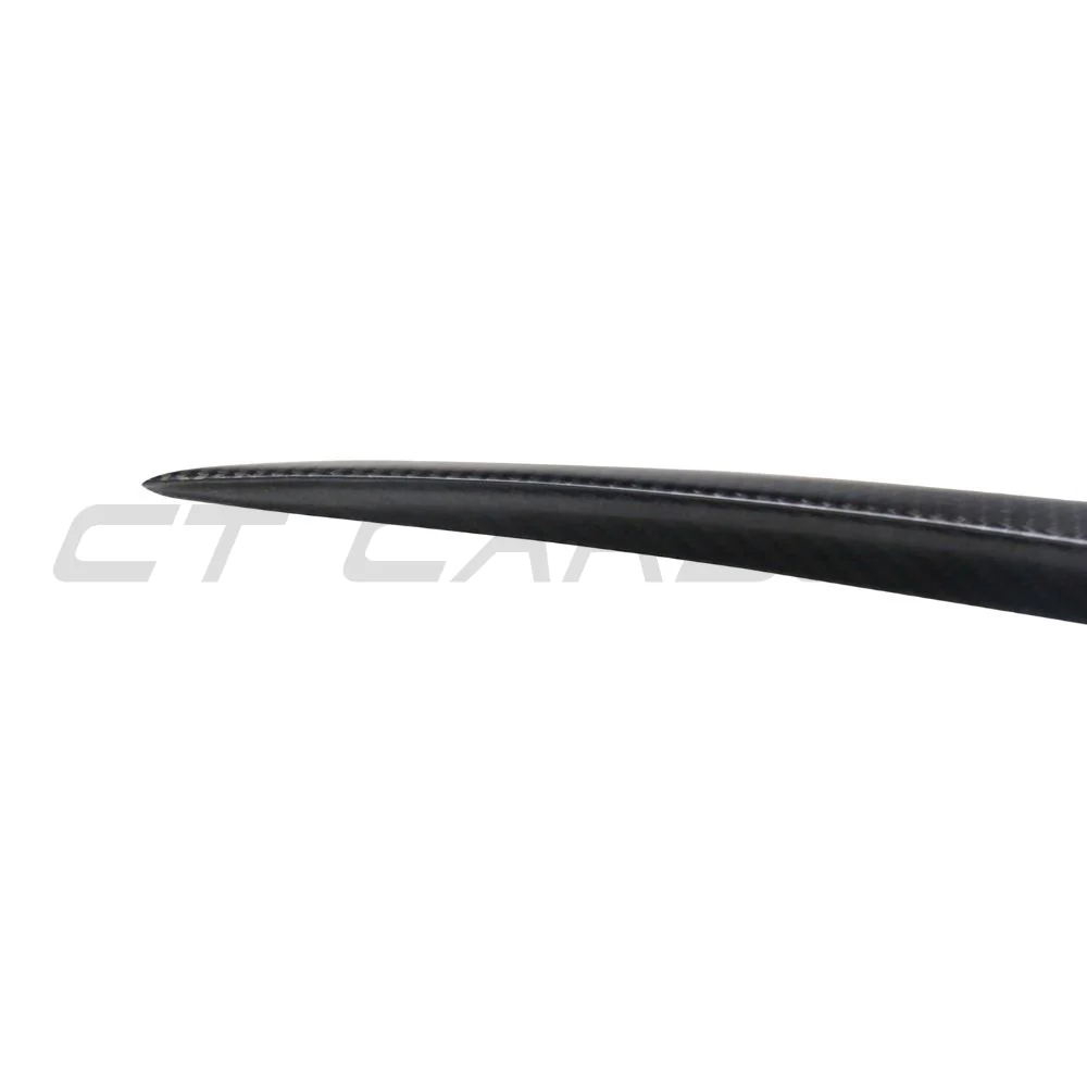 TESLA MODEL 3 2017-2023 MATTE CARBON FIBRE SPOILER - V1-Spoiler-CT CARBON-CT Carbon - High-quality carbon fiber and gloss black aerodynamic parts for premium sports and luxury vehicles.
