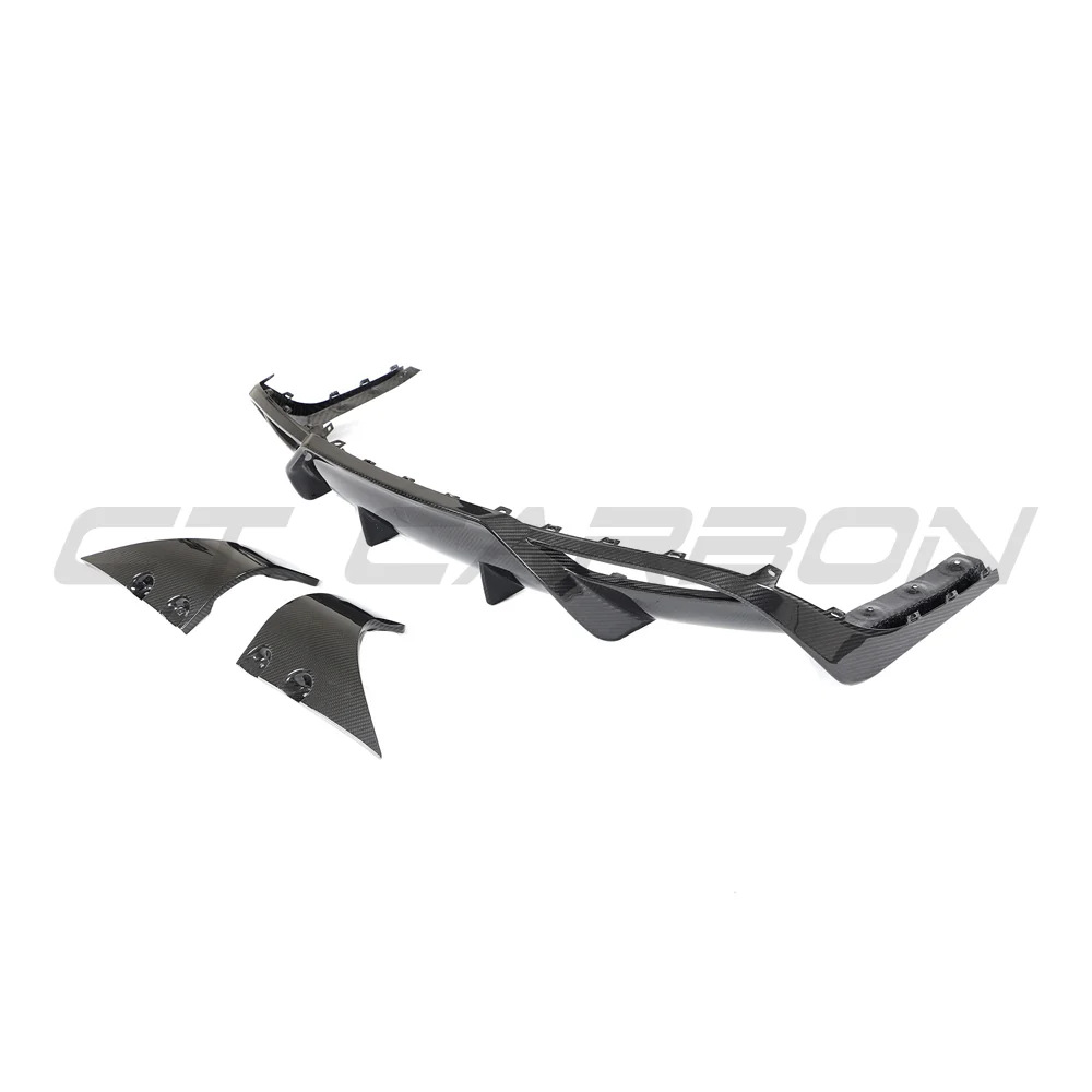 TESLA MODEL 3 2023+ CARBON FIBRE DIFFUSER - V1-Diffuser-CT CARBON-CT Carbon - High-quality carbon fiber and gloss black aerodynamic parts for premium sports and luxury vehicles.