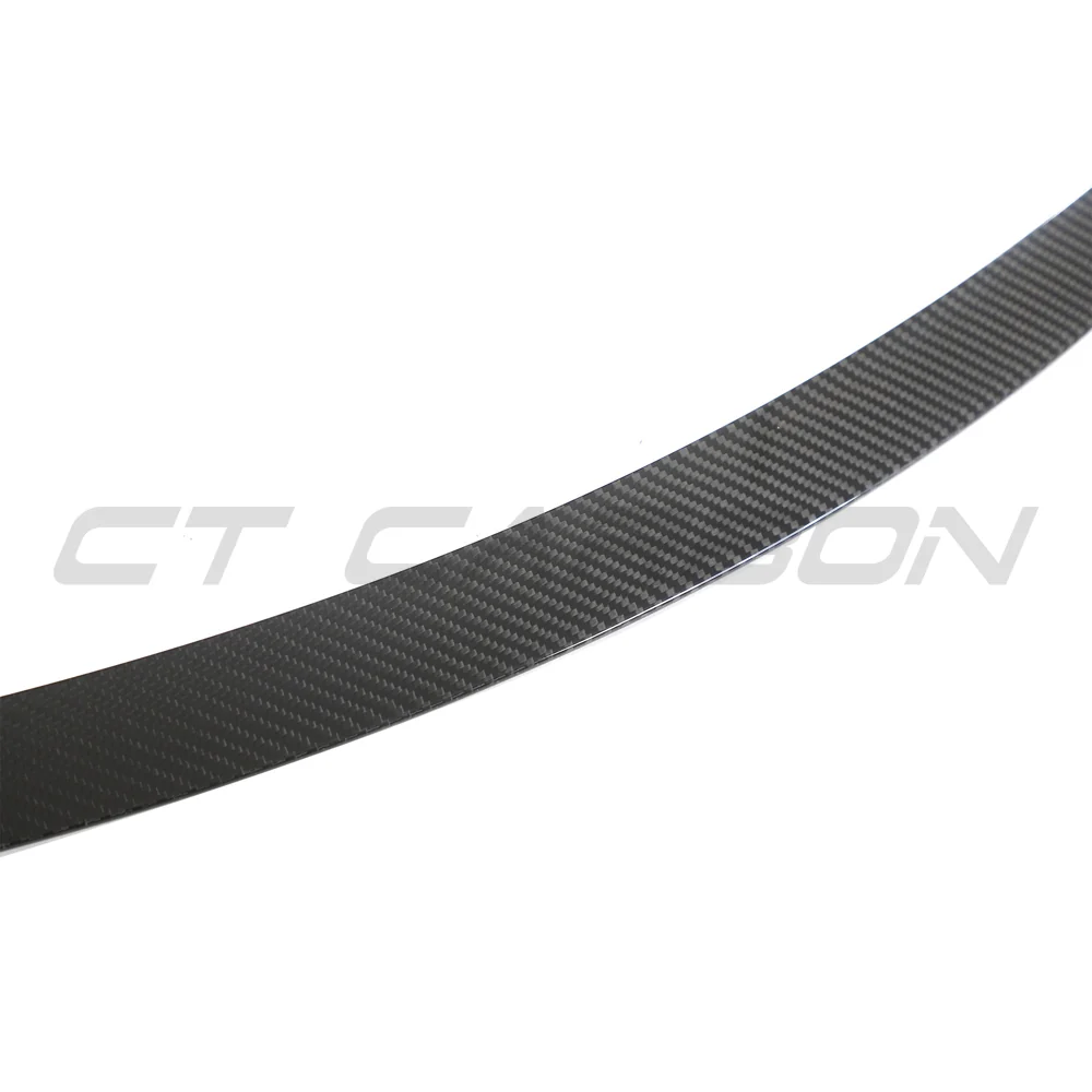 TESLA MODEL 3 2023+ CARBON FIBRE SPOILER - V1-Spoiler-CT CARBON-CT Carbon - High-quality carbon fiber and gloss black aerodynamic parts for premium sports and luxury vehicles.