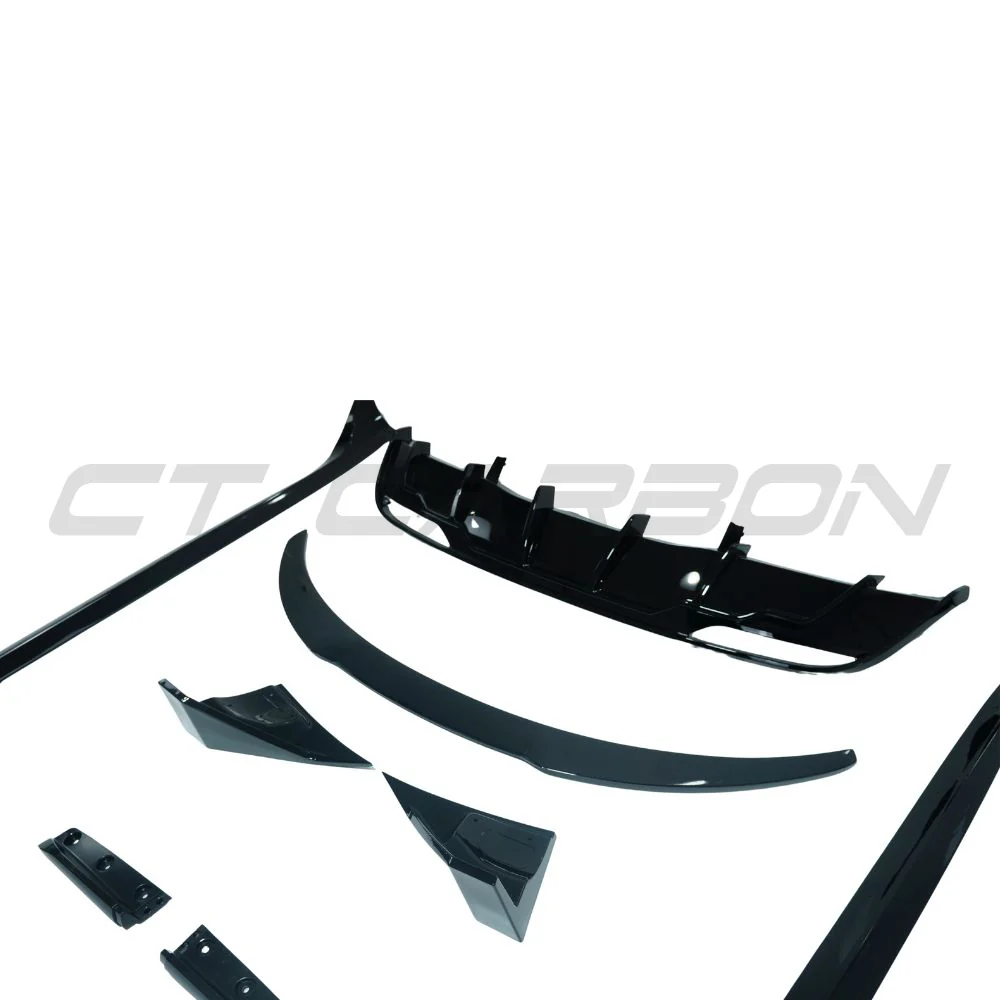 TESLA MODEL 3 2023+ FACELIFT GLOSS BLACK FULL KIT-Kit-BLAK BY CT-CT Carbon - High-quality carbon fiber and gloss black aerodynamic parts for premium sports and luxury vehicles.