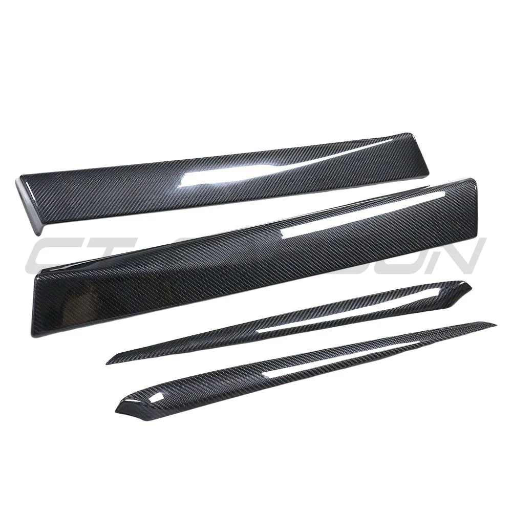 TESLA MODEL 3 2023+ CARBON FIBRE INTERIOR DOOR PANEL TRIM ADD ON-Accessories-CT CARBON-CT Carbon - High-quality carbon fiber and gloss black aerodynamic parts for premium sports and luxury vehicles.