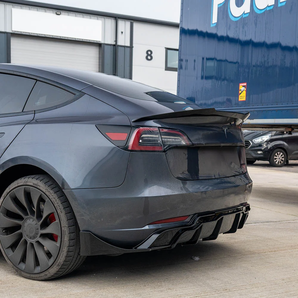 TESLA MODEL 3 FULL GLOSS BLACK KIT - BLAK BY CT CARBON-Kit-BLAK BY CT-CT Carbon - High-quality carbon fiber and gloss black aerodynamic parts for premium sports and luxury vehicles.