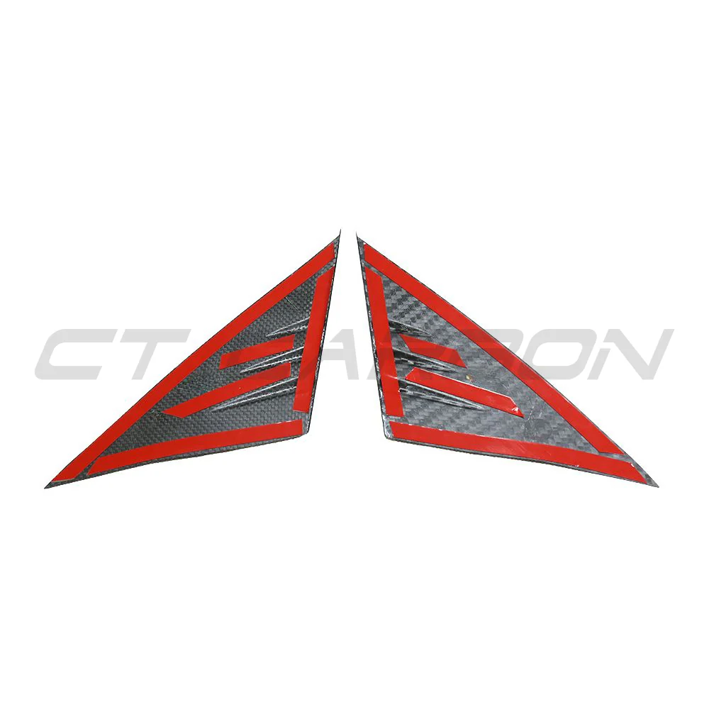 TESLA MODEL 3 & Y 2017+ CARBON FIBRE DOOR A PILLAR TRIM-Accessories-CT CARBON-CT Carbon - High-quality carbon fiber and gloss black aerodynamic parts for premium sports and luxury vehicles.