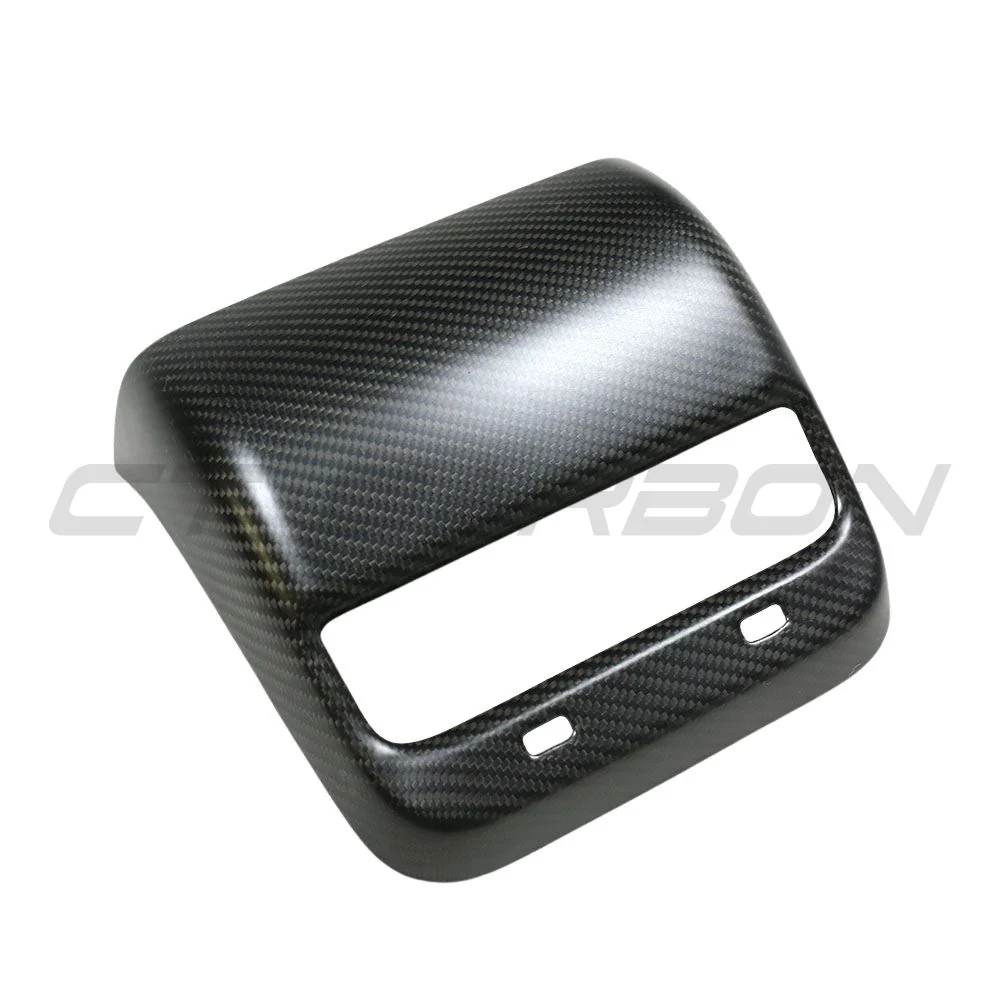 TESLA MODEL 3 & Y 2017-2023 CARBON FIBRE DOOR REAR AC TRIM COVER-Accessories-CT CARBON-CT Carbon - High-quality carbon fiber and gloss black aerodynamic parts for premium sports and luxury vehicles.