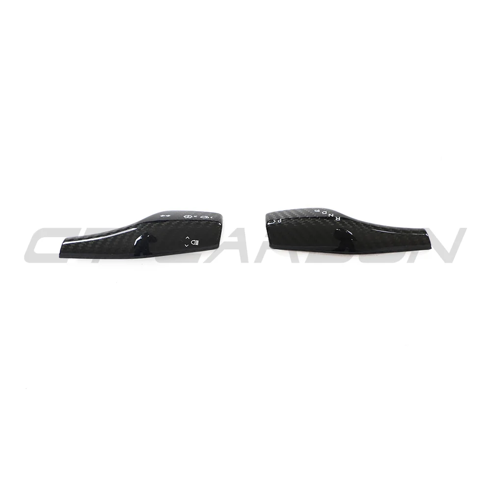 TESLA MODEL 3 & Y 2017+ CARBON FIBRE STALK COVER-Accessories-CT CARBON-CT Carbon - High-quality carbon fiber and gloss black aerodynamic parts for premium sports and luxury vehicles.