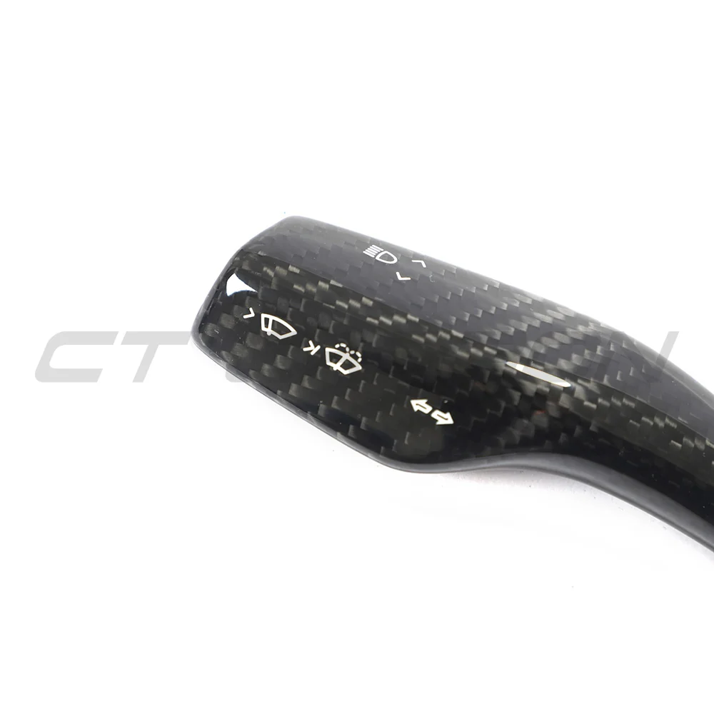 TESLA MODEL 3 & Y 2017+ CARBON FIBRE STALK COVER-Accessories-CT CARBON-CT Carbon - High-quality carbon fiber and gloss black aerodynamic parts for premium sports and luxury vehicles.