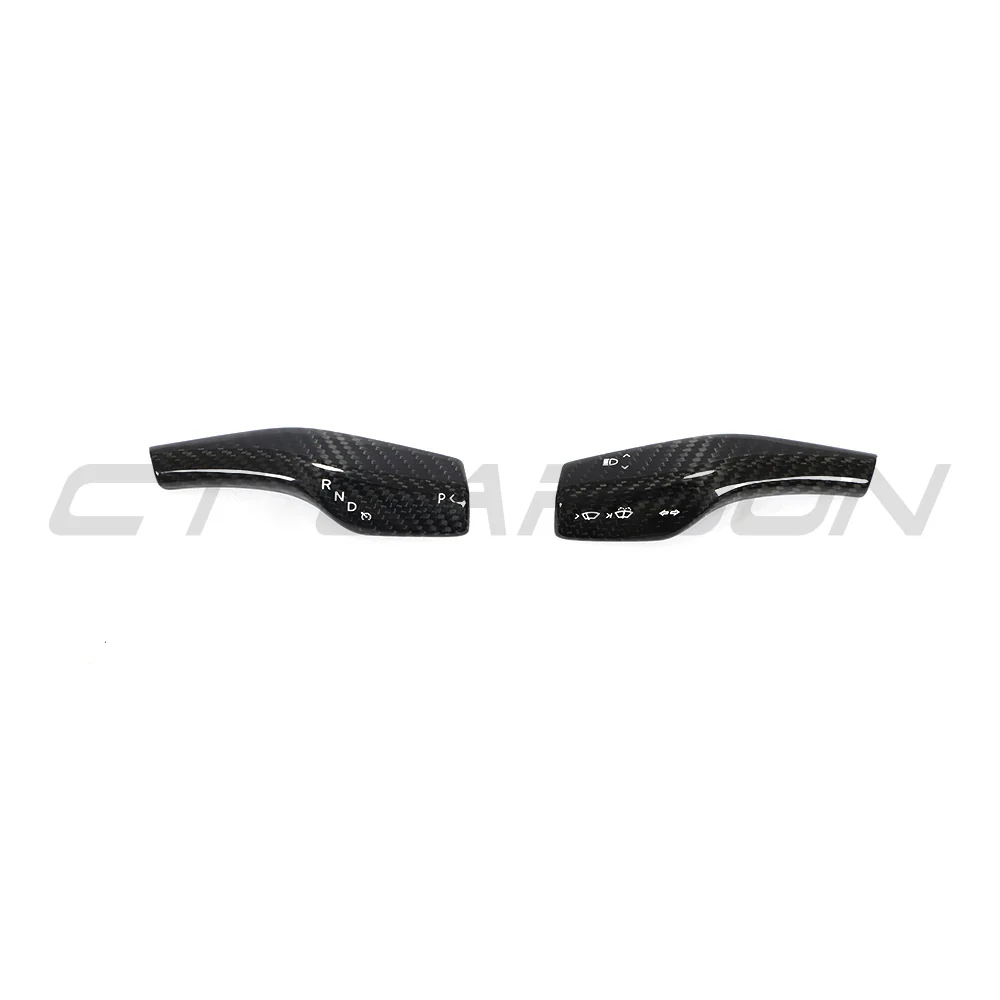 TESLA MODEL 3 & Y 2017+ CARBON FIBRE STALK COVER-Accessories-CT CARBON-CT Carbon - High-quality carbon fiber and gloss black aerodynamic parts for premium sports and luxury vehicles.