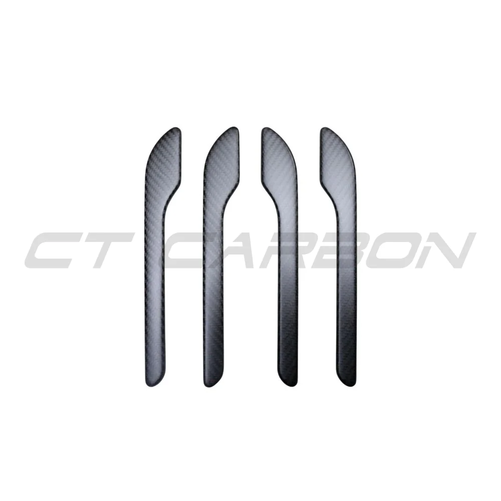 TESLA MODEL 3 & Y 2017+ MATTE CARBON FIBRE HANDLE COVERS-Accessories-CT CARBON-CT Carbon - High-quality carbon fiber and gloss black aerodynamic parts for premium sports and luxury vehicles.