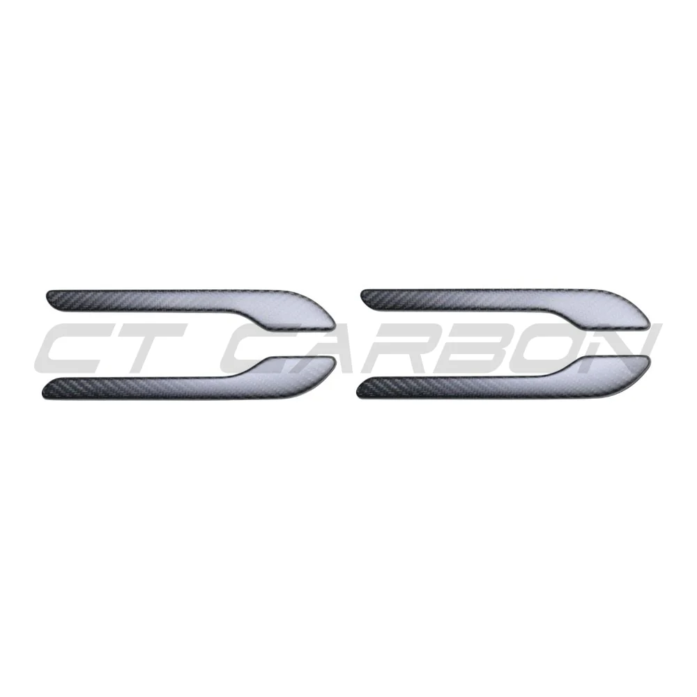 TESLA MODEL 3 & Y 2017+ MATTE CARBON FIBRE HANDLE COVERS-Accessories-CT CARBON-CT Carbon - High-quality carbon fiber and gloss black aerodynamic parts for premium sports and luxury vehicles.