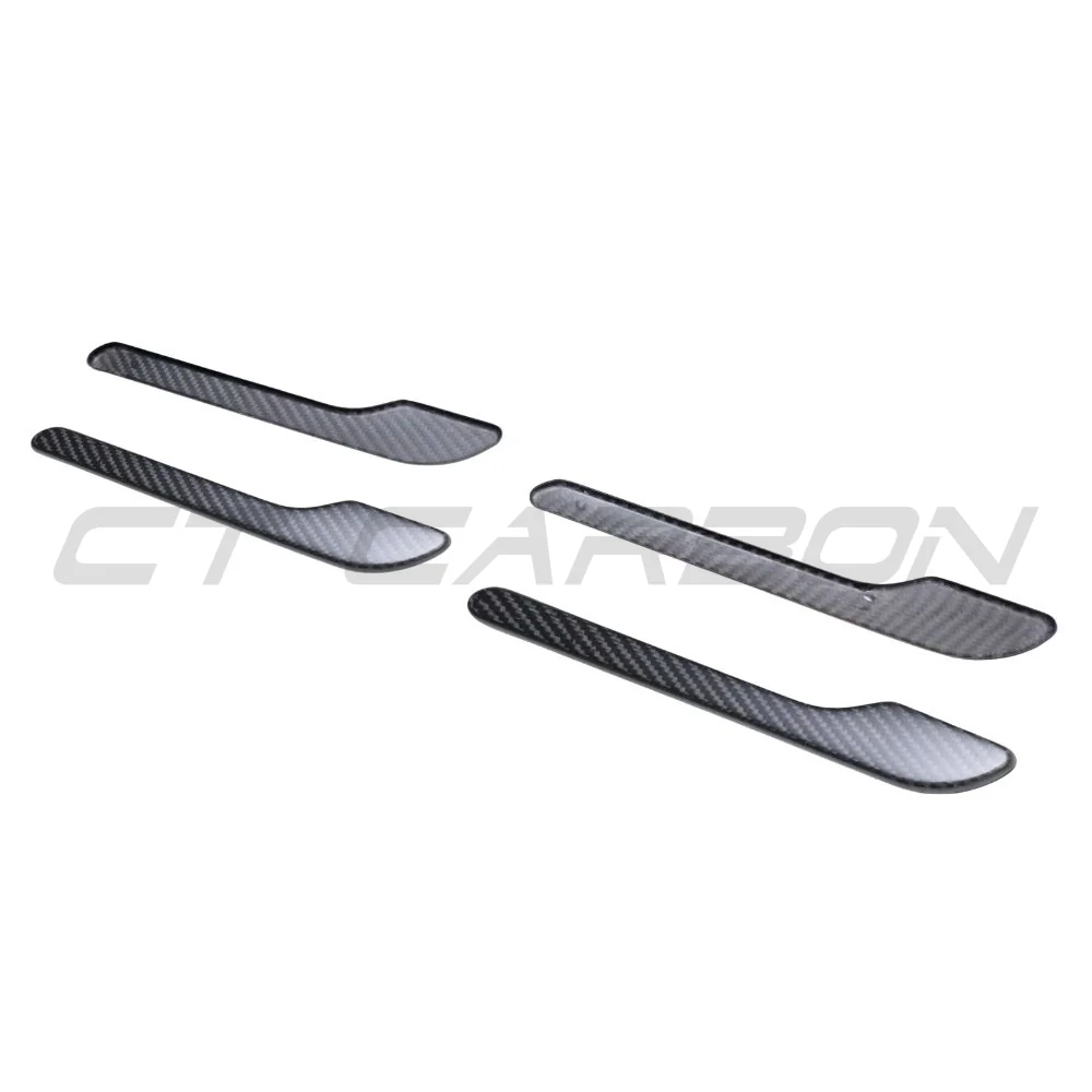 TESLA MODEL 3 & Y 2017+ MATTE CARBON FIBRE HANDLE COVERS-Accessories-CT CARBON-CT Carbon - High-quality carbon fiber and gloss black aerodynamic parts for premium sports and luxury vehicles.