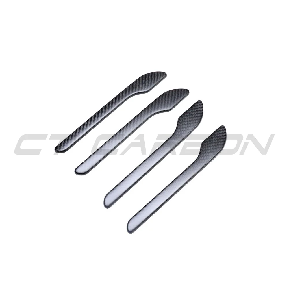 TESLA MODEL 3 & Y 2017+ MATTE CARBON FIBRE HANDLE COVERS-Accessories-CT CARBON-CT Carbon - High-quality carbon fiber and gloss black aerodynamic parts for premium sports and luxury vehicles.