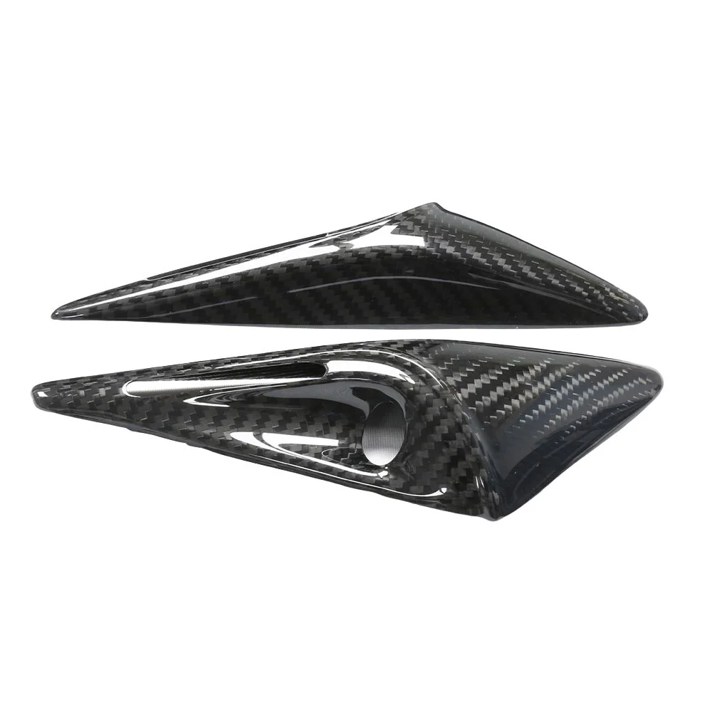 TESLA MODEL S 2021+ CARBON FIBRE SIDE CAMERA COVER ADD ON-Accessories-CT CARBON-CT Carbon - High-quality carbon fiber and gloss black aerodynamic parts for premium sports and luxury vehicles.