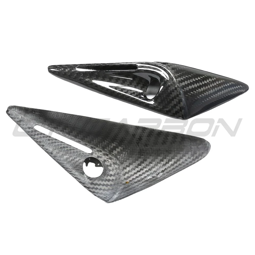 TESLA MODEL S 2021+ CARBON FIBRE SIDE CAMERA COVER ADD ON-Accessories-CT CARBON-CT Carbon - High-quality carbon fiber and gloss black aerodynamic parts for premium sports and luxury vehicles.